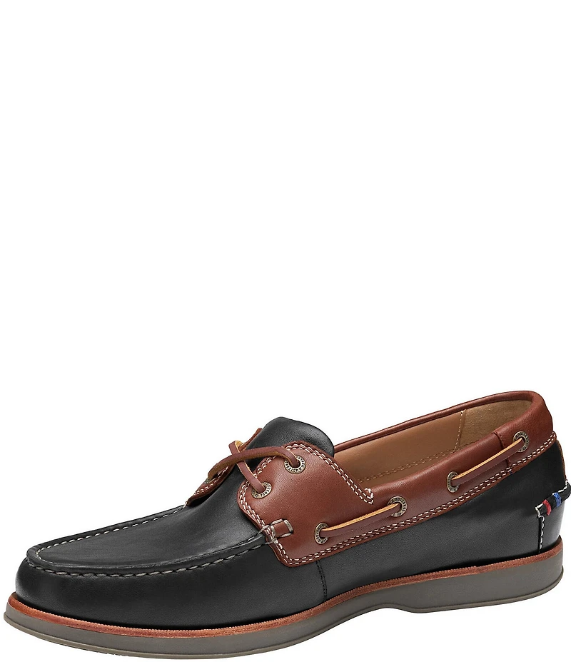 Johnston & Murphy Men's Monaco Leather 2-Eye Boat Shoes