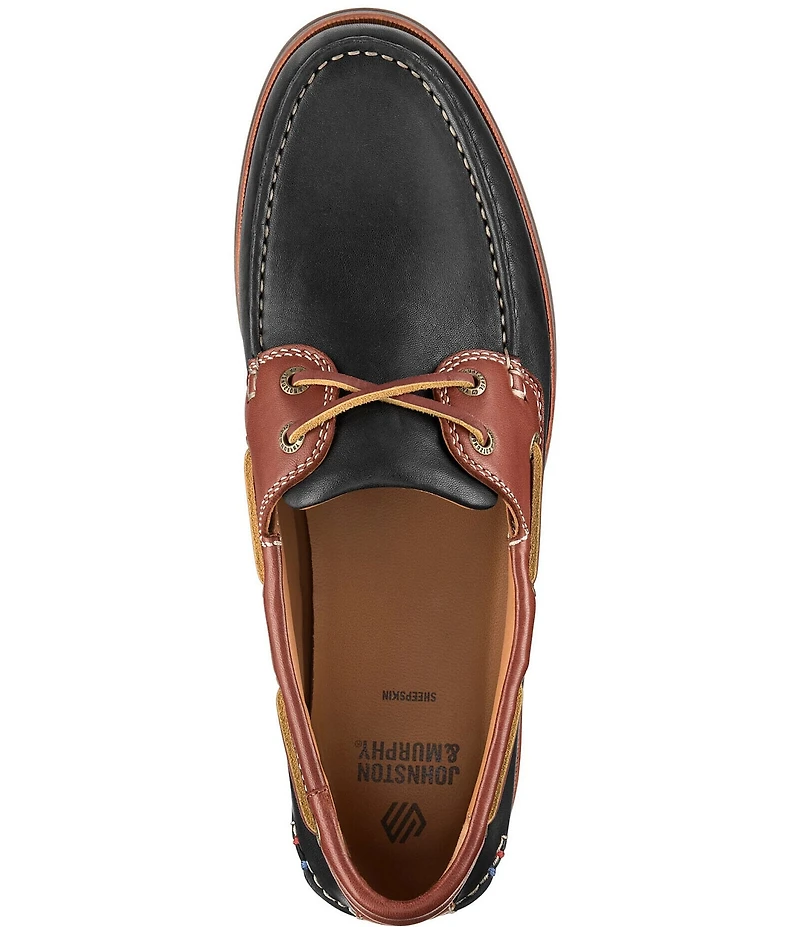 Johnston & Murphy Men's Monaco Leather 2-Eye Boat Shoes