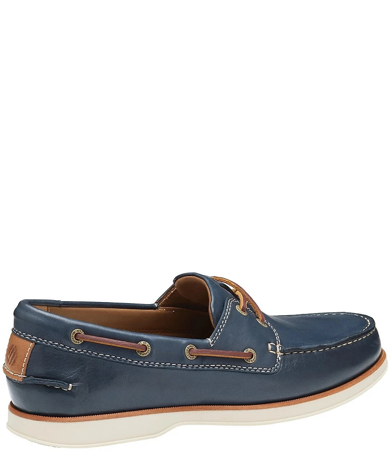 Johnston & Murphy Men's Monaco Leather 2-Eye Boat Shoes