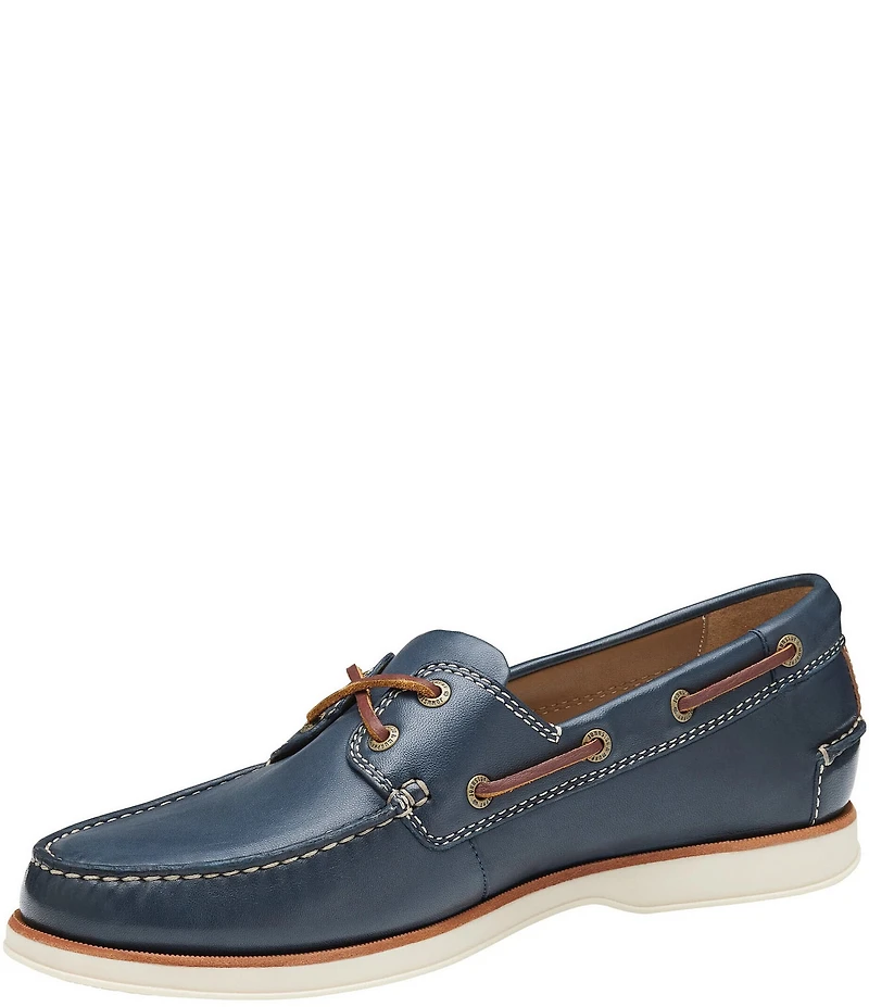 Johnston & Murphy Men's Monaco Leather 2-Eye Boat Shoes