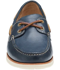 Johnston & Murphy Men's Monaco Leather 2-Eye Boat Shoes