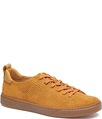 Johnston & Murphy Men's Ollie Perforated Lace To Toe Washable Suede Sneakers