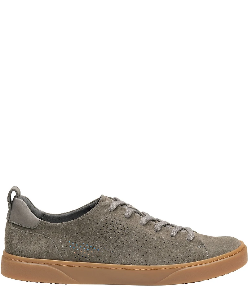Johnston & Murphy Men's Ollie Perforated Lace To Toe Washable Suede Sneakers
