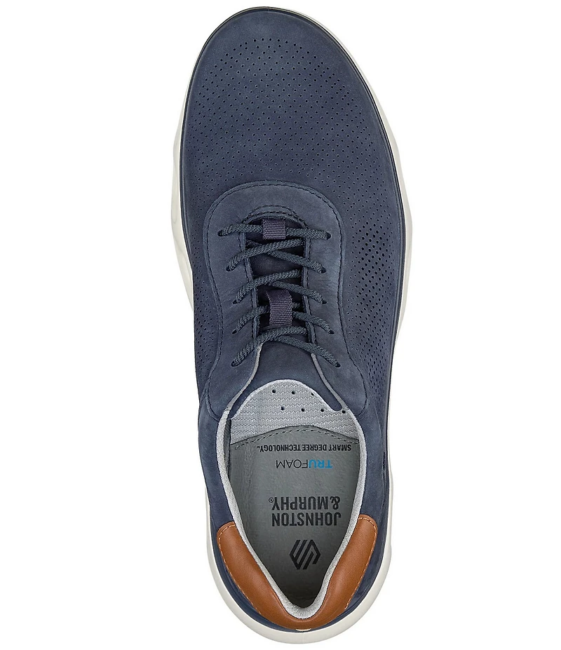 Johnston & Murphy Men's Reactivate Perforated Nubuck U-Throat Lace Up Sneakers