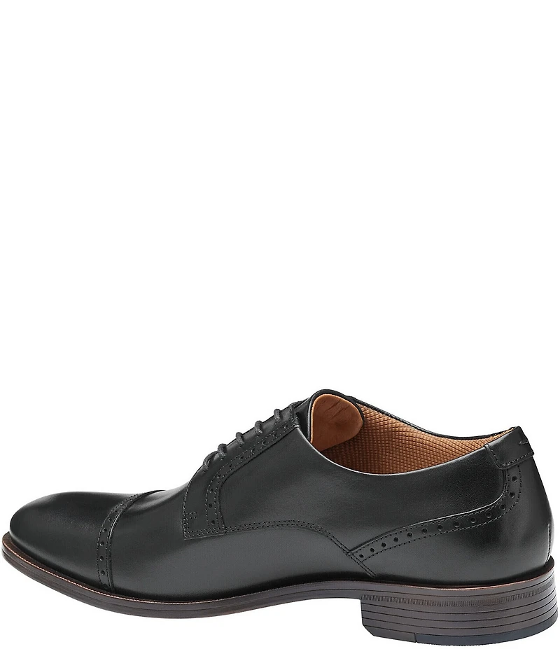 Johnston & Murphy Men's Reeve Leather Cap Toe Brogue Detail Oxfords