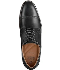 Johnston & Murphy Men's Reeve Leather Cap Toe Brogue Detail Oxfords