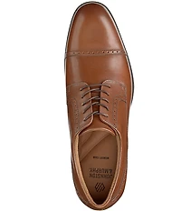 Johnston & Murphy Men's Reeve Leather Cap Toe Brogue Detail Oxfords