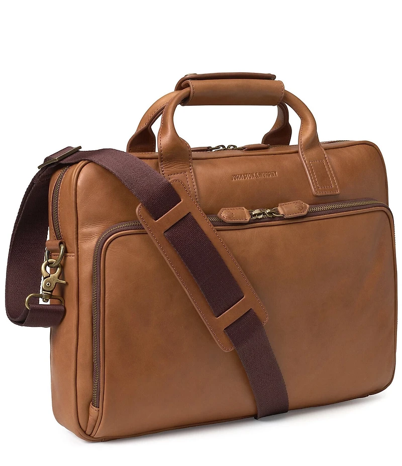 Johnston & Murphy Men's Rhodes Leather Briefcase