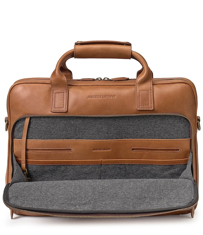 Johnston & Murphy Men's Rhodes Leather Briefcase