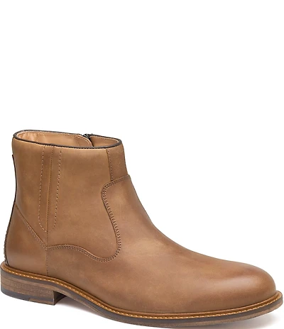 Johnston & Murphy Men's Ripley Oiled Leather Inside Zip Boots