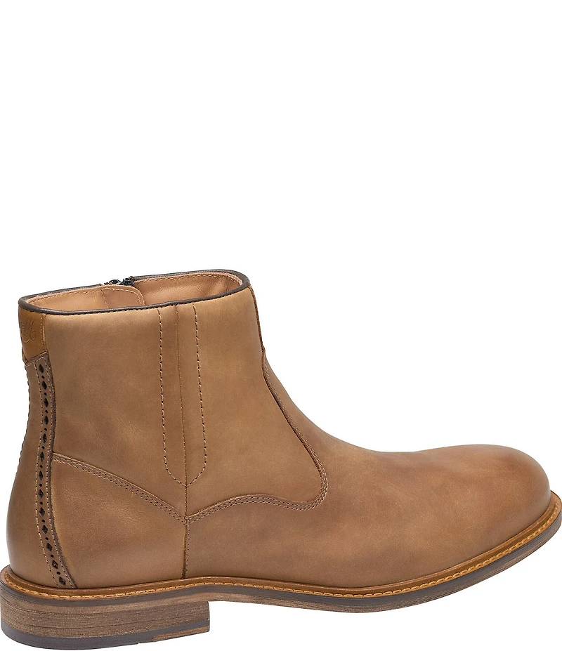 Johnston & Murphy Men's Ripley Oiled Leather Inside Zip Boots