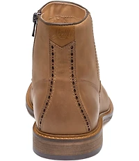 Johnston & Murphy Men's Ripley Oiled Leather Inside Zip Boots