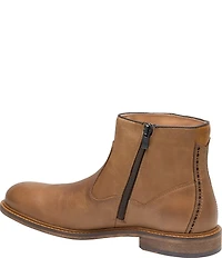 Johnston & Murphy Men's Ripley Oiled Leather Inside Zip Boots