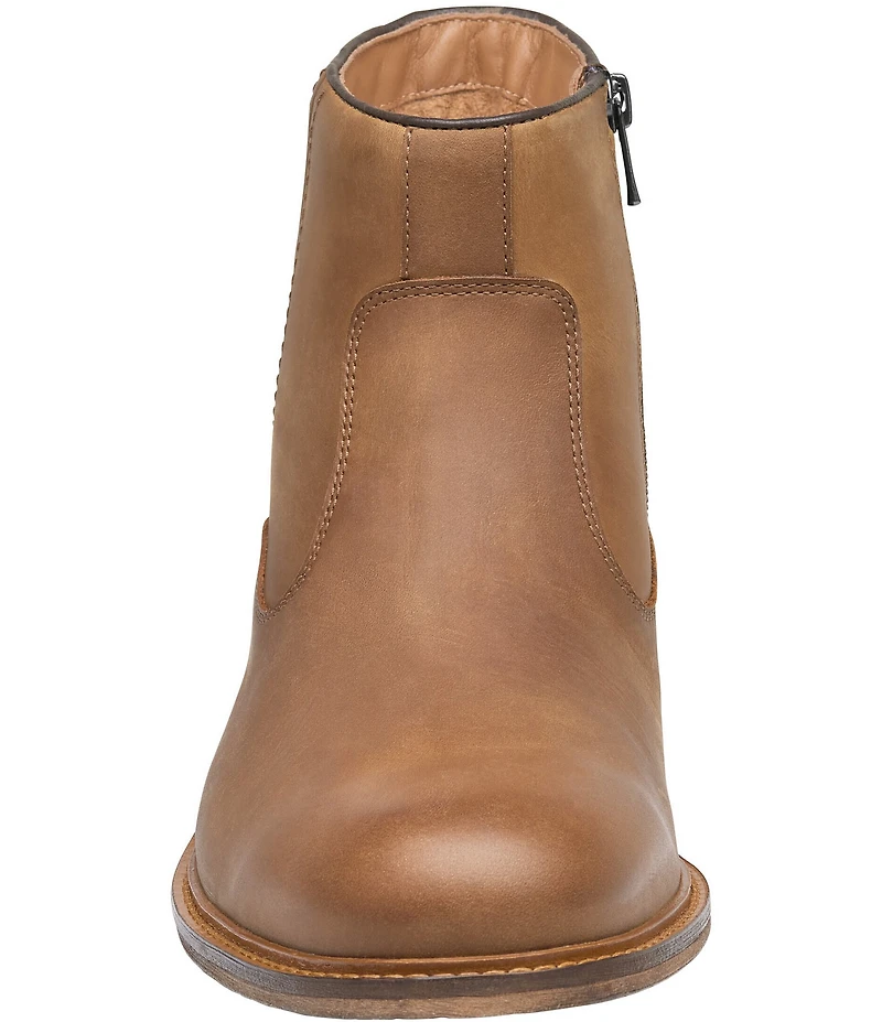 Johnston & Murphy Men's Ripley Oiled Leather Inside Zip Boots