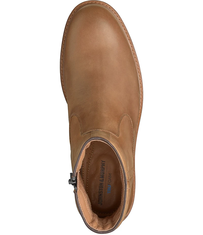 Johnston & Murphy Men's Ripley Oiled Leather Inside Zip Boots