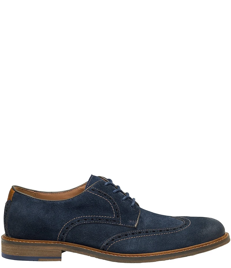 Johnston & Murphy Men's Ripley Suede Wingtip Oxfords