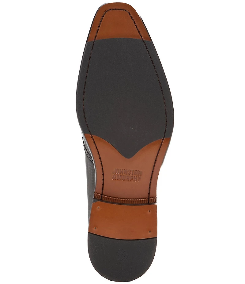 Johnston & Murphy Men's Sullivan Houndstooth Calfskin Brogue Detail Wingtip Oxfords