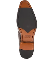 Johnston & Murphy Men's Sullivan Houndstooth Calfskin Brogue Detail Wingtip Oxfords