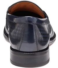 Johnston & Murphy Men's Sullivan Leather Houndstooth Bit Buckle Loafers