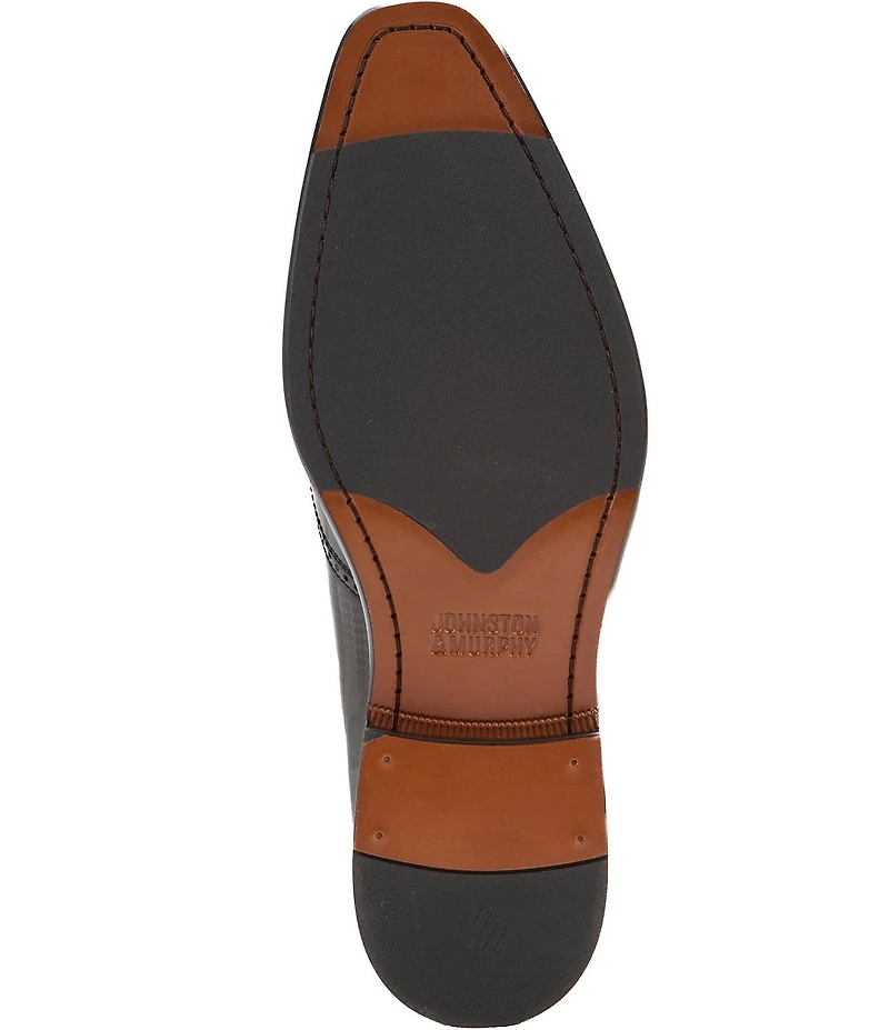 Johnston & Murphy Men's Sullivan Leather Houndstooth Bit Buckle Loafers