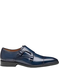 Johnston & Murphy Men's Sullivan Leather Monk Strap Cap Toe Dress Shoes