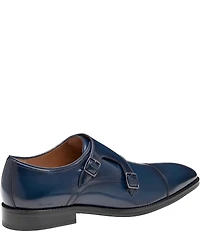 Johnston & Murphy Men's Sullivan Leather Monk Strap Cap Toe Dress Shoes