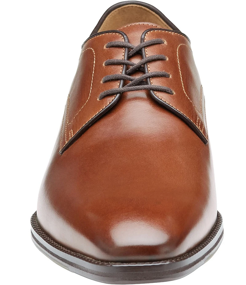 Johnston & Murphy Men's Sullivan Leather Plain Toe Lace Up Oxfords