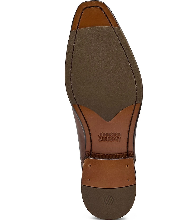 Johnston & Murphy Men's Sullivan Leather Plain Toe Lace Up Oxfords