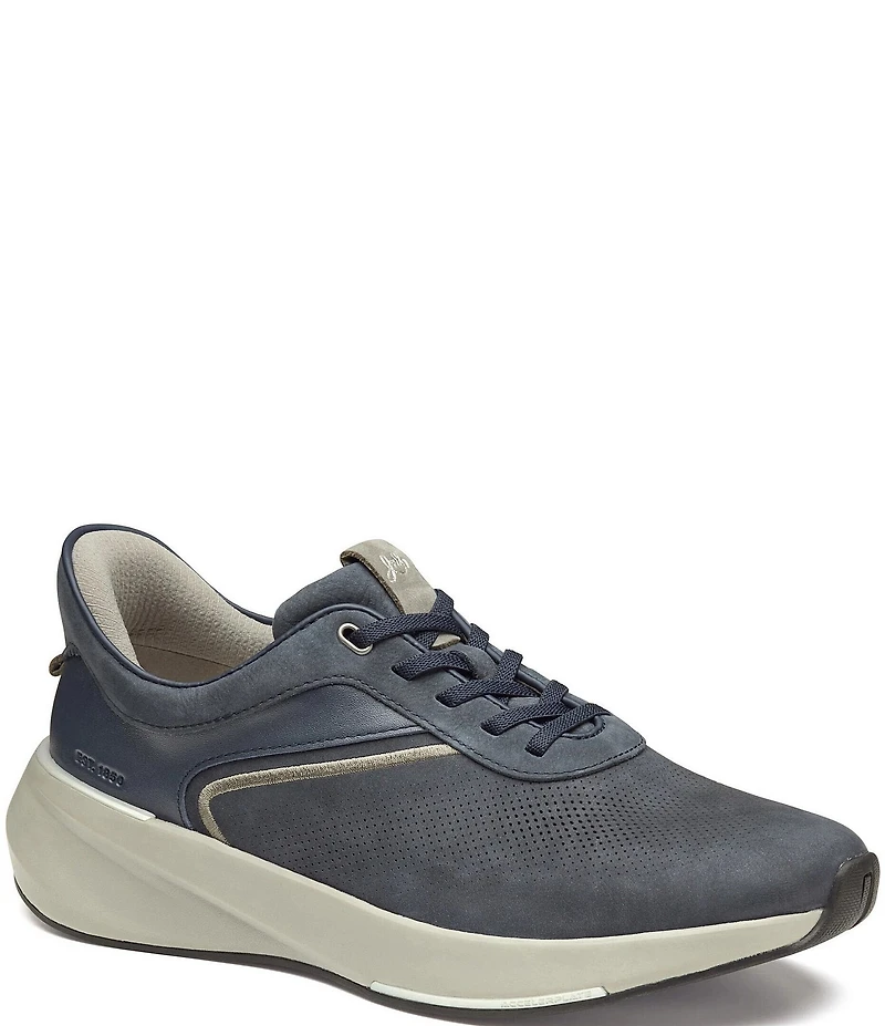Johnston & Murphy Men's Surge Embossed Full Grain Leather and Nubuck U-Throat Sneakers