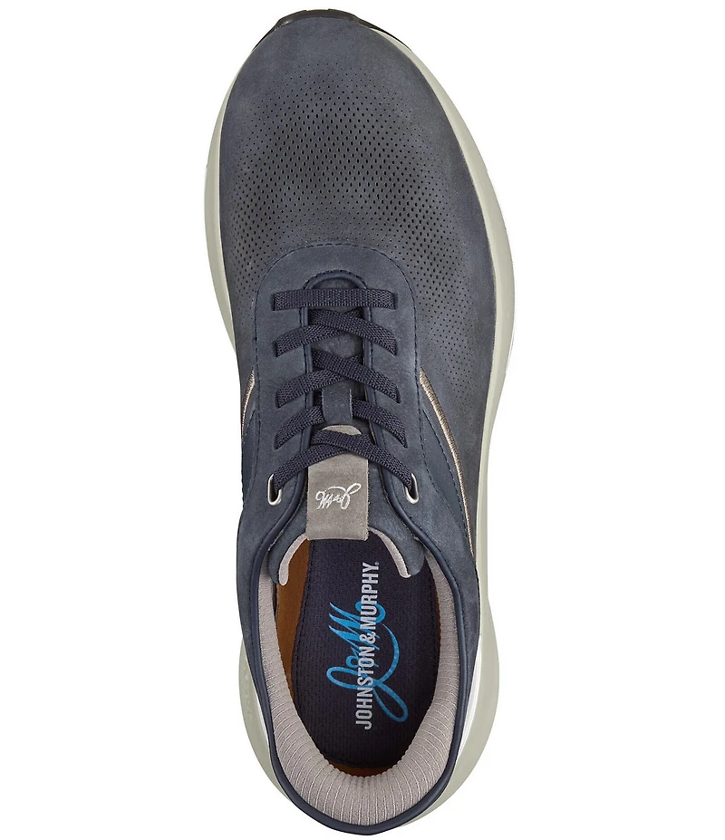 Johnston & Murphy Men's Surge Embossed Full Grain Leather and Nubuck U-Throat Sneakers