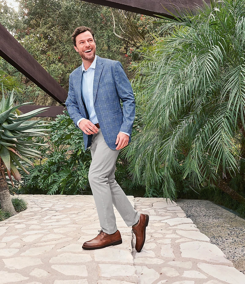 Johnston & Murphy Men's Tyson Leather Plain Toe Oxfords