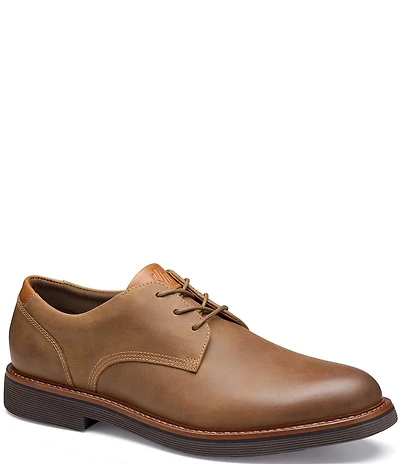 Johnston & Murphy Men's Tyson Oiled Leather Plain Toe Oxfords