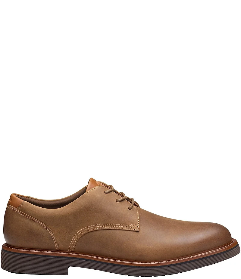 Johnston & Murphy Men's Tyson Oiled Leather Plain Toe Oxfords