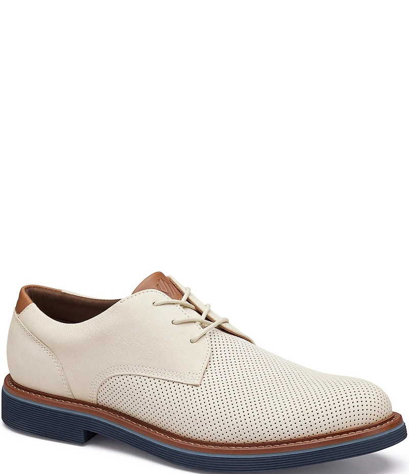 Johnston & Murphy Men's Tyson Perforated Nubuck Leather Oxfords