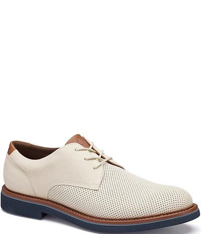 Johnston & Murphy Men's Tyson Perforated Nubuck Leather Oxfords