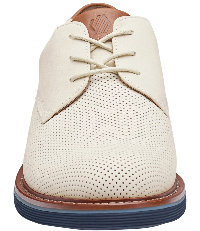 Johnston & Murphy Men's Tyson Perforated Nubuck Leather Oxfords