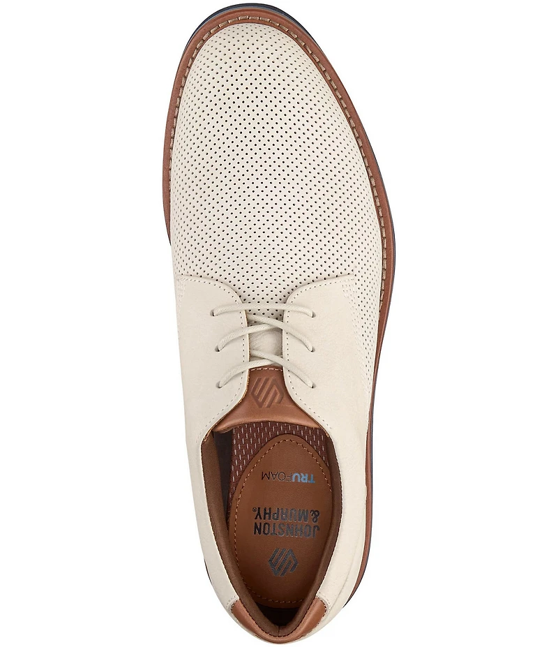 Johnston & Murphy Men's Tyson Perforated Nubuck Leather Oxfords