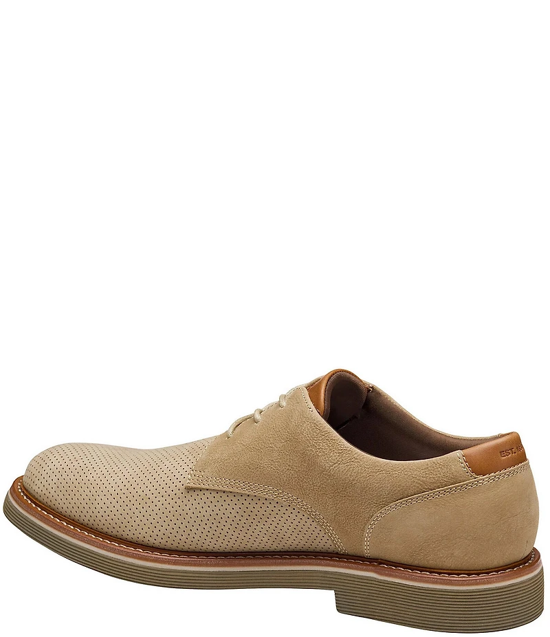 Johnston & Murphy Men's Tyson Perforated Nubuck Leather Oxfords