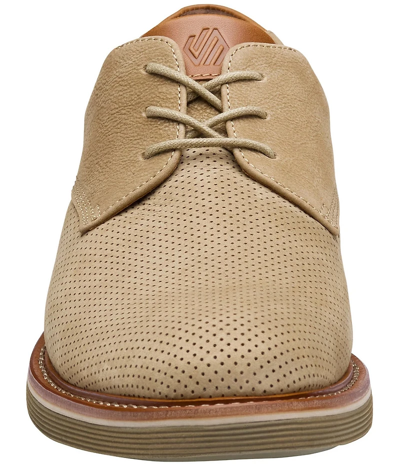 Johnston & Murphy Men's Tyson Perforated Nubuck Leather Oxfords