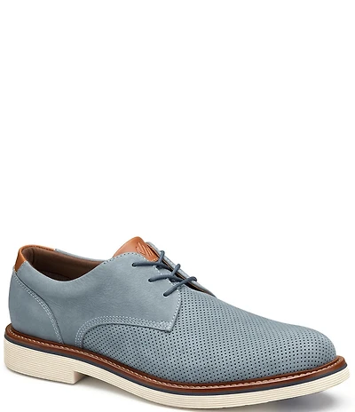 Johnston & Murphy Men's Tyson Perforated Nubuck Leather Oxfords