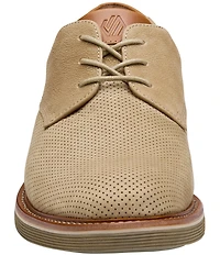 Johnston & Murphy Men's Tyson Perforated Nubuck Plain Toe Oxfords