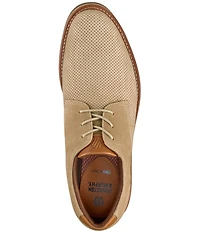 Johnston & Murphy Men's Tyson Perforated Nubuck Plain Toe Oxfords