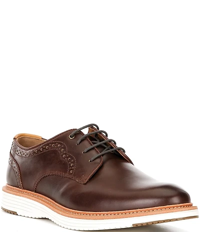 Johnston & Murphy Men's Upton 175th Anniversary Leather Brogue Detail Plain Toe Oxfords