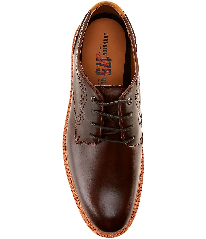 Johnston & Murphy Men's Upton 175th Anniversary Leather Brogue Detail Plain Toe Oxfords