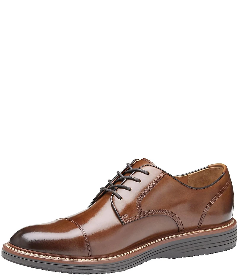 Johnston & Murphy Men's Upton Leather Cap Toe Lace Up Oxfords