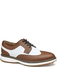 Johnston & Murphy Men's Upton GL3 Luxe Hybrid Waterproof Leather Wingtip Oxfords