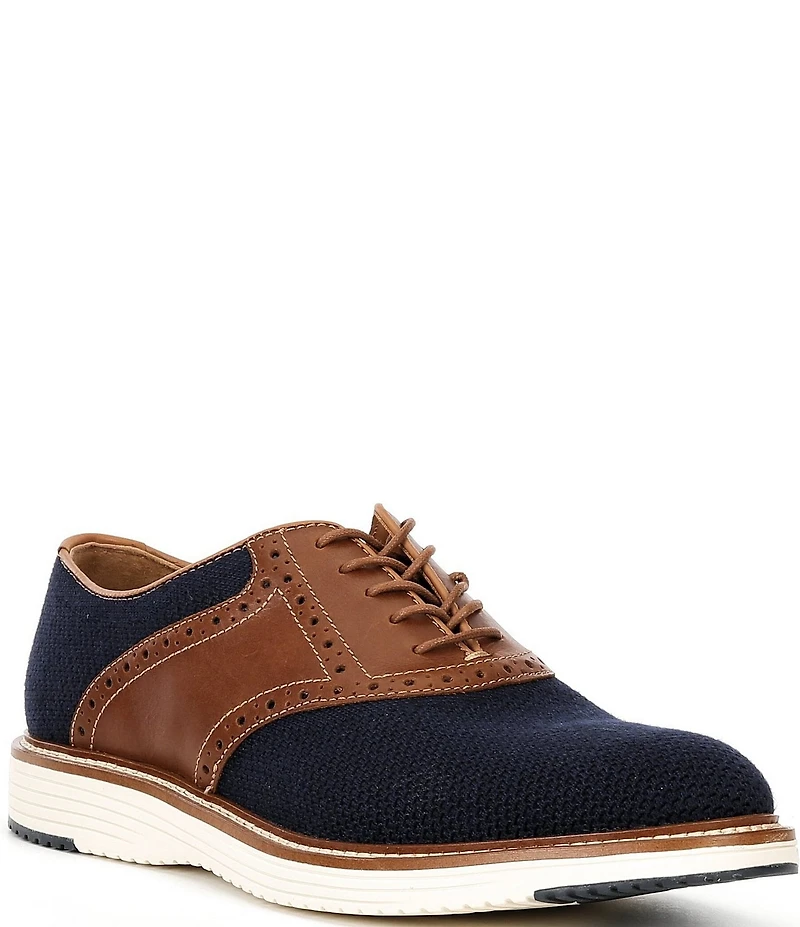 Johnston & Murphy Men's Upton Knit Brogue Saddle Oxfords