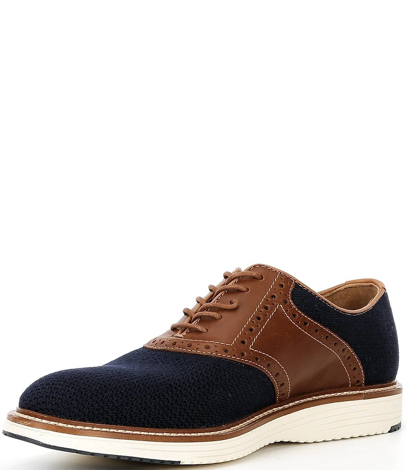 Johnston & Murphy Men's Upton Knit Brogue Saddle Oxfords