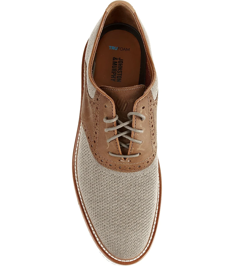 Johnston & Murphy Men's Upton Knit Brogue Saddle Oxfords