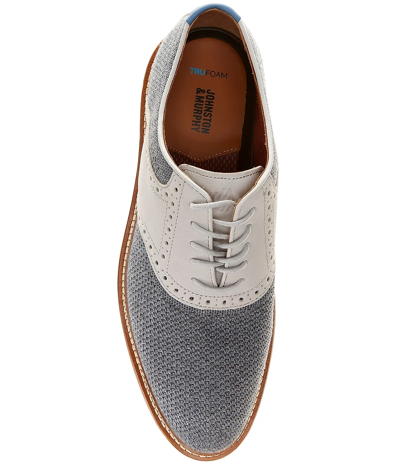 Johnston & Murphy Men's Upton Knit Brogue Saddle Oxfords